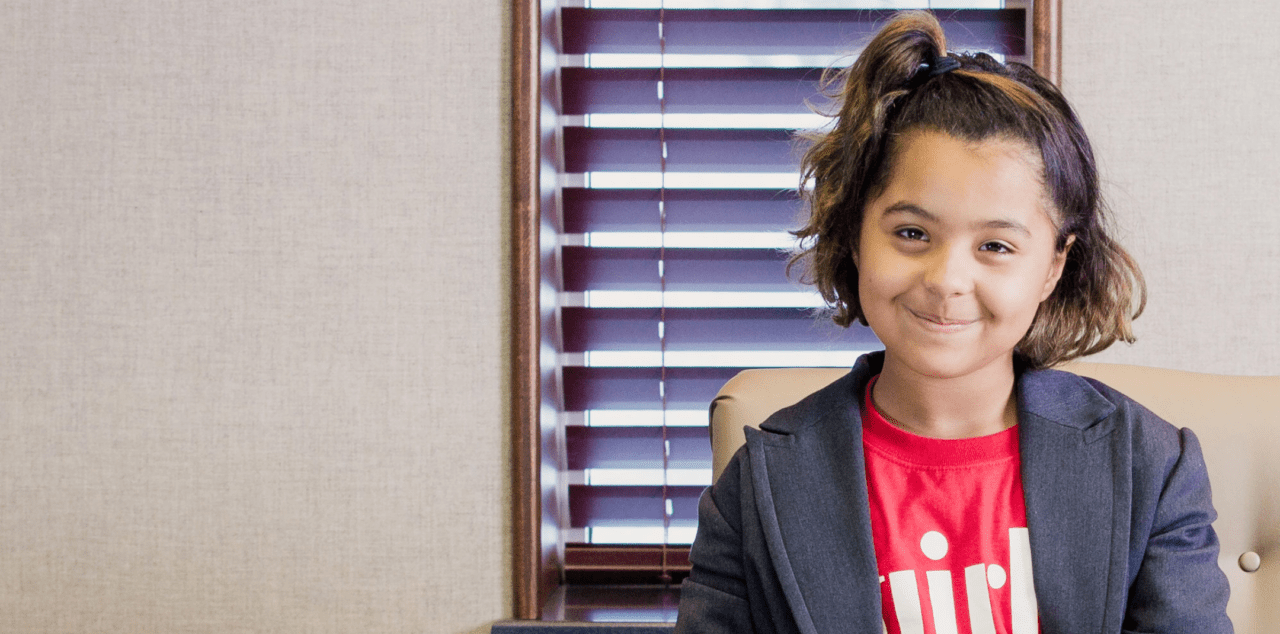 Young girl smiling